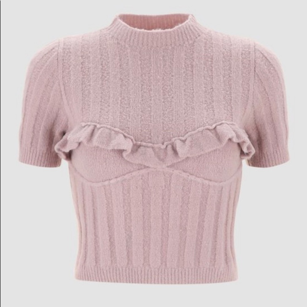 Cider Pink Clay Ruffles Sweater
